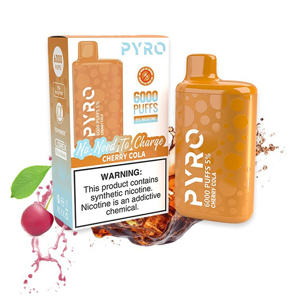 PYRO 6000 Puffs Cherry Cola 1 PYRO 6000 Puffs Cherry Cola