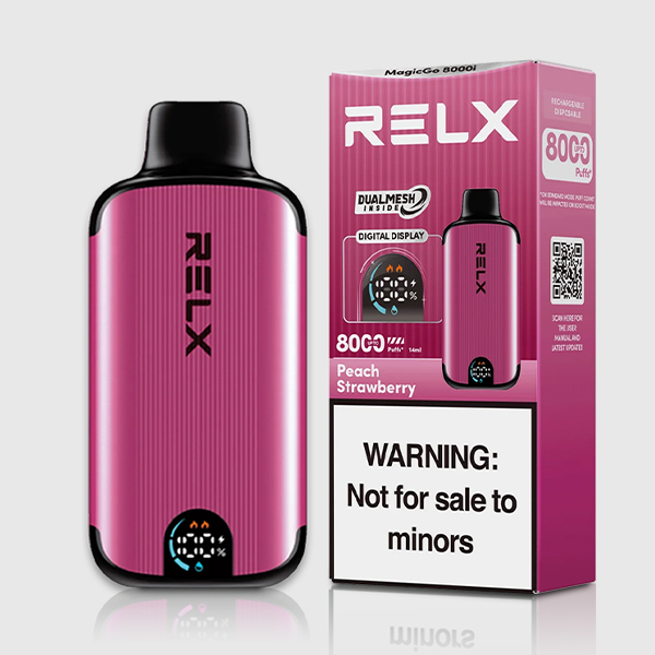 RELX MagicGo 8000 Puffs Peach Strawberry 1 RELX MagicGo 8000 Puffs Peach Strawberry
