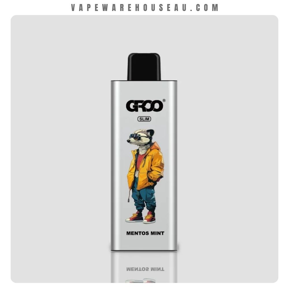 GROO Slim 9000 Puffs Mentos Mint 1 GROO Slim 9000 Puffs Mentos Mint