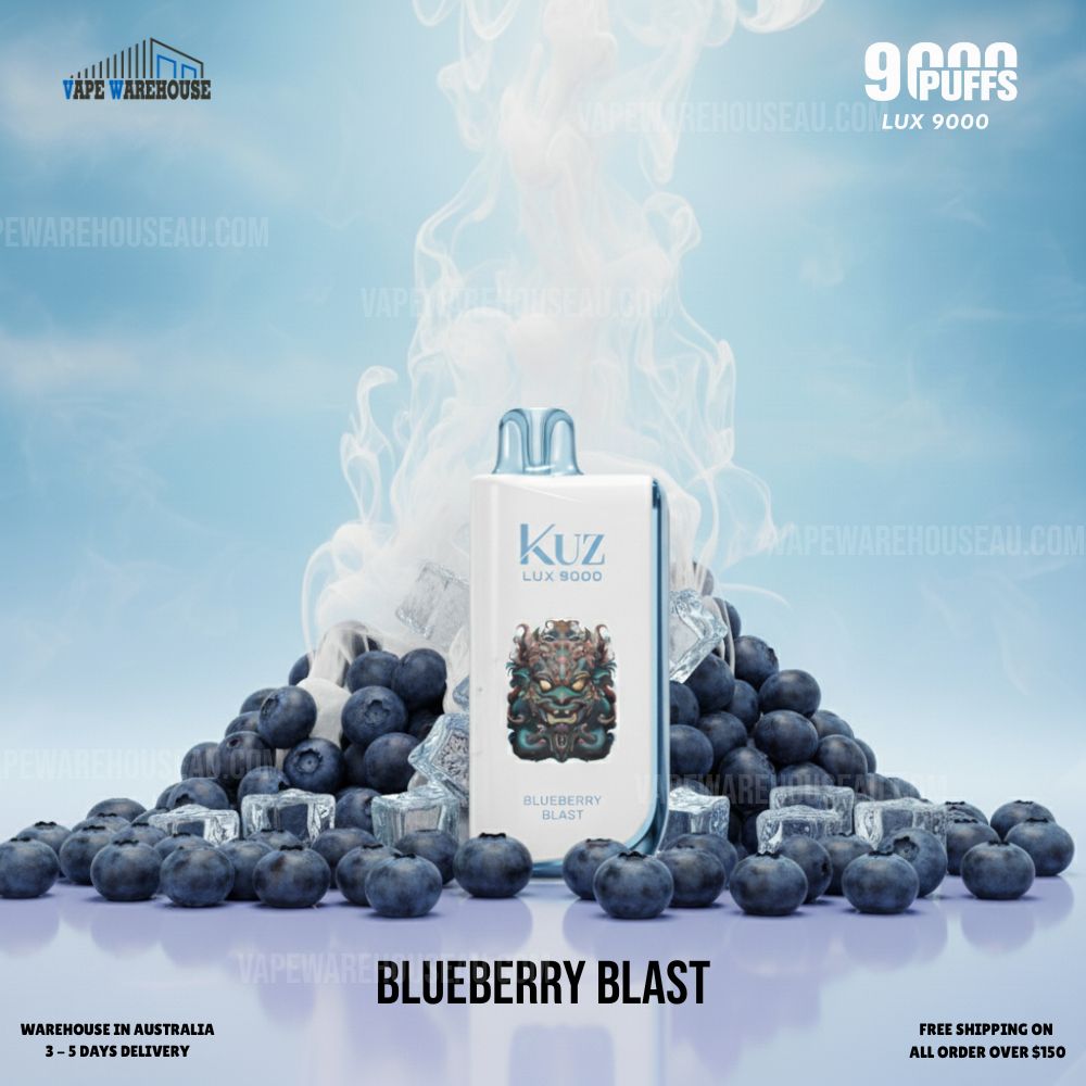 Kuz LUX 9000 Puffs Blueberry Blast 1 Kuz LUX 9000 Puffs Blueberry Blast