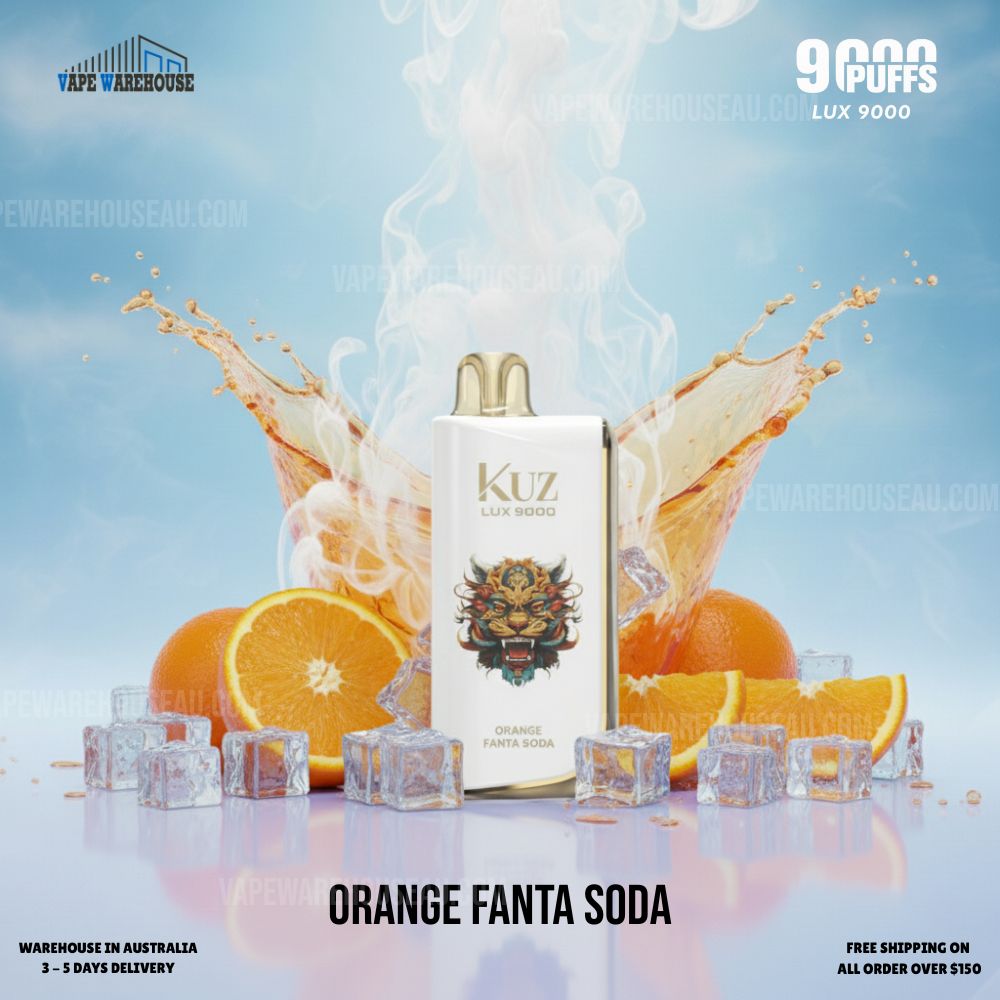 Kuz LUX 9000 Puffs Orange Fanta Soda 1 Kuz LUX 9000 Puffs Orange Fanta Soda