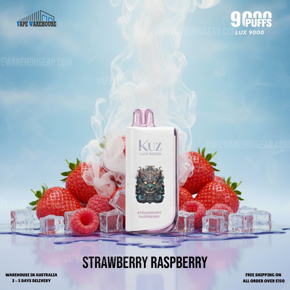 Kuz LUX 9000 Puffs Strawberry Raspberry 1 Kuz LUX 9000 Puffs Strawberry Raspberry