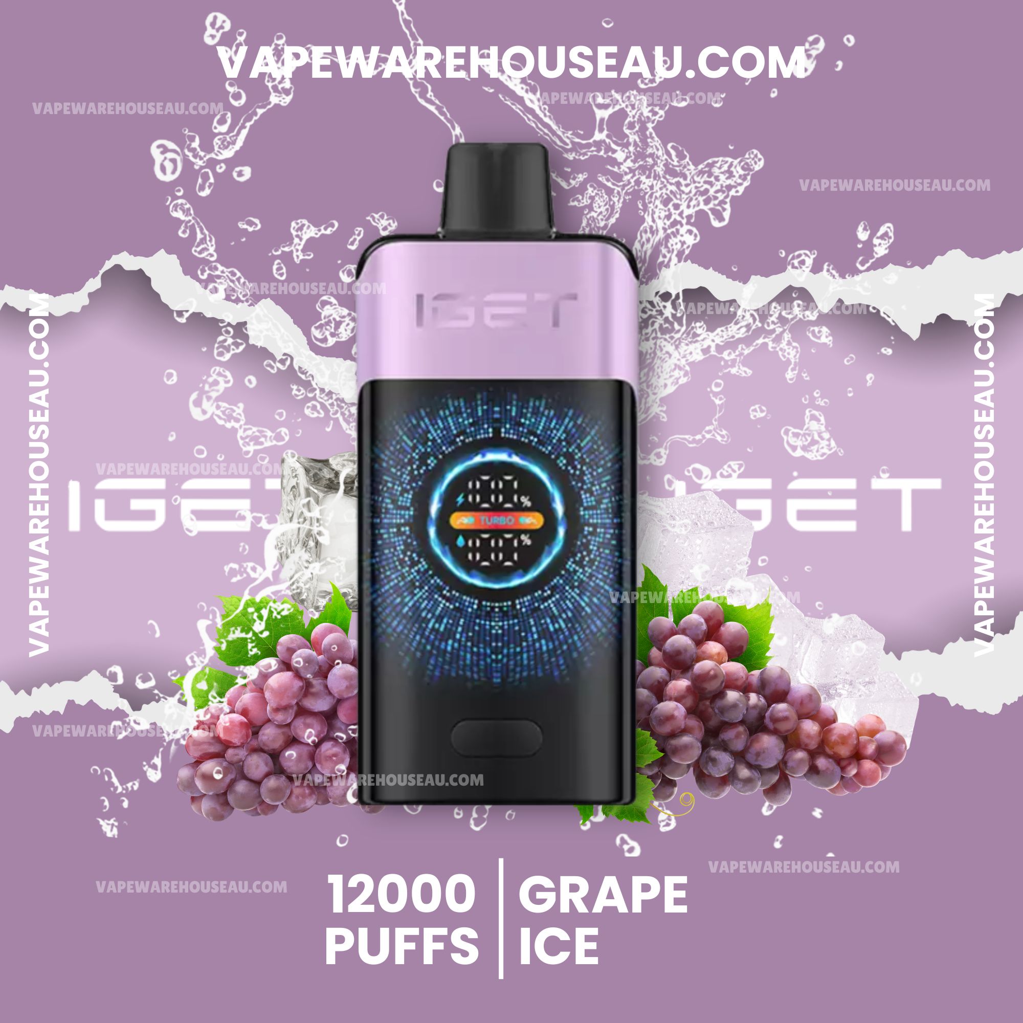 IGET One 12000 Puffs Grape Ice 1 IGET One 12000 Puffs Grape Ice