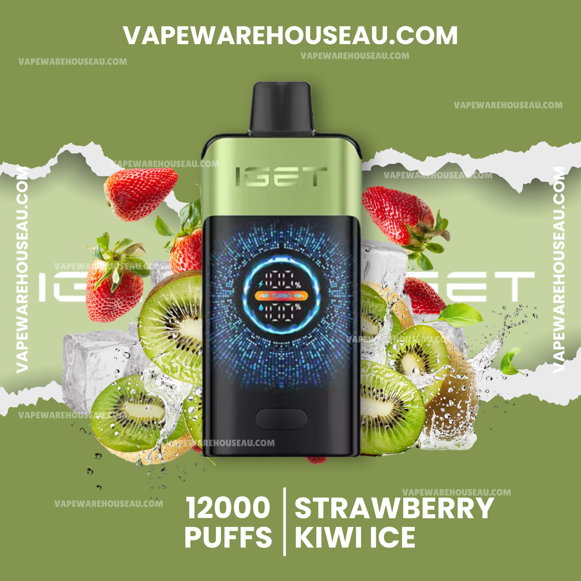 IGET One 12000 Puffs Strawberry Kiwi Ice 1 IGET One 12000 Puffs Strawberry Kiwi Ice